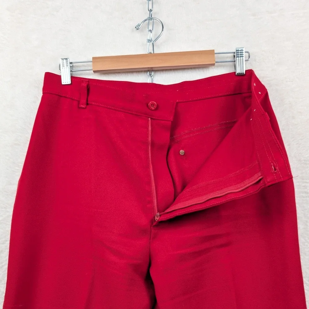 VTG Levi's Pants Men's 34x32 Red Wide Leg Bell Bottoms White Tab Disco Flare 70s